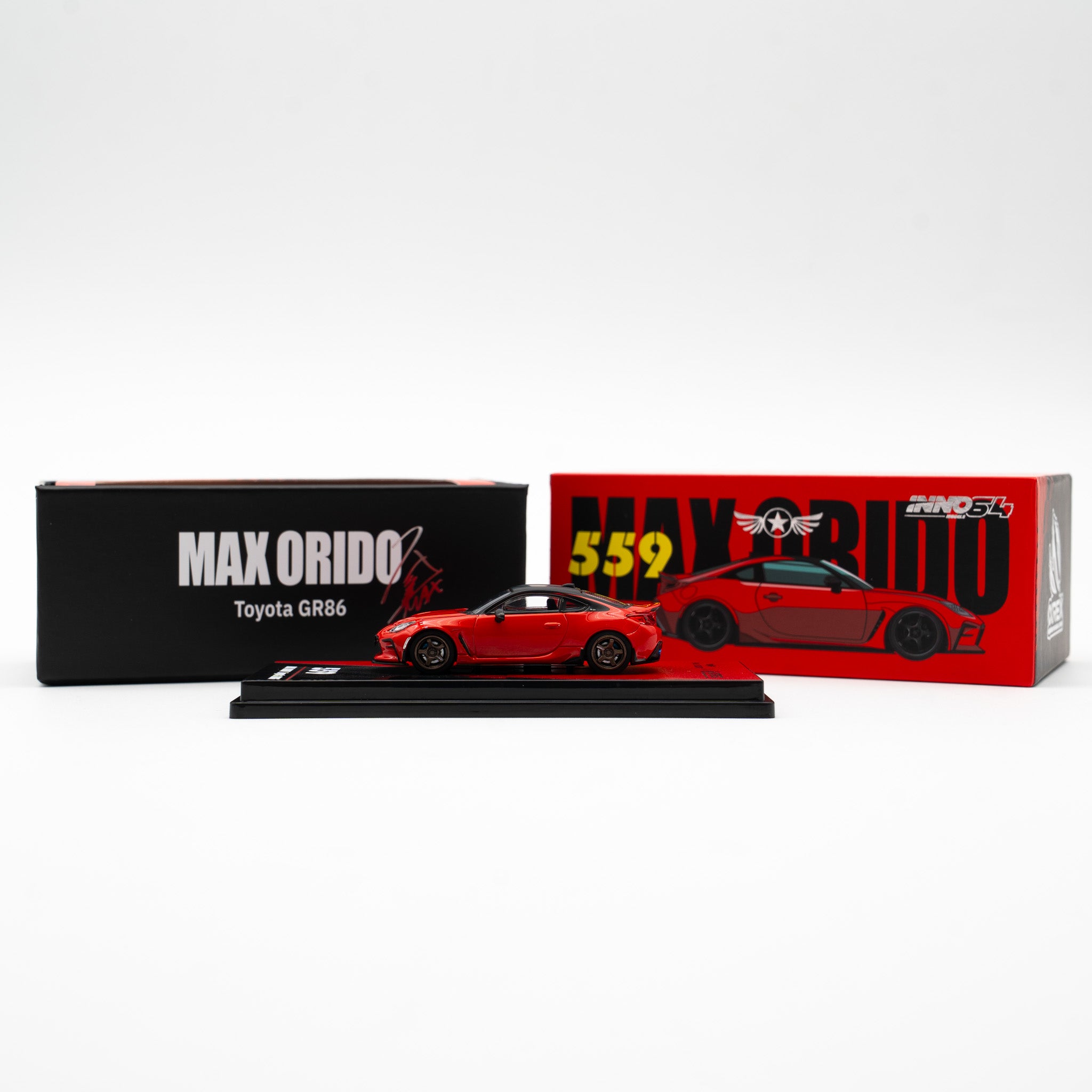Max Orido x AlphaRex GR86 1:64 Diecast Model (RED) or LUCKY GOLD