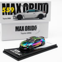 Max Orido x AlphaRex GR86 1:64 Diecast Model (WHITE) or LUCKY CHROME?!