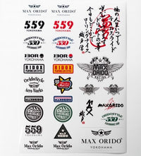MAX ORIDO A4 Assorted Logo Sticker Sheet